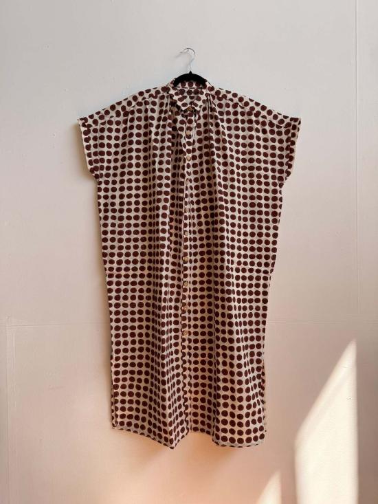  해피 프렌치 갱 블라우스 엘리스 드레스 빅 도트