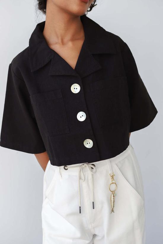  노블 블라우스 쉘 유틸리티 셔츠 애쉬