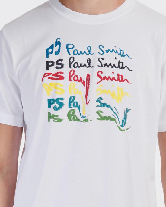  PS 바이 폴스미스 반팔 티셔츠 M2R 011R NP4697 BIANCO - PS BY PAUL SMITH