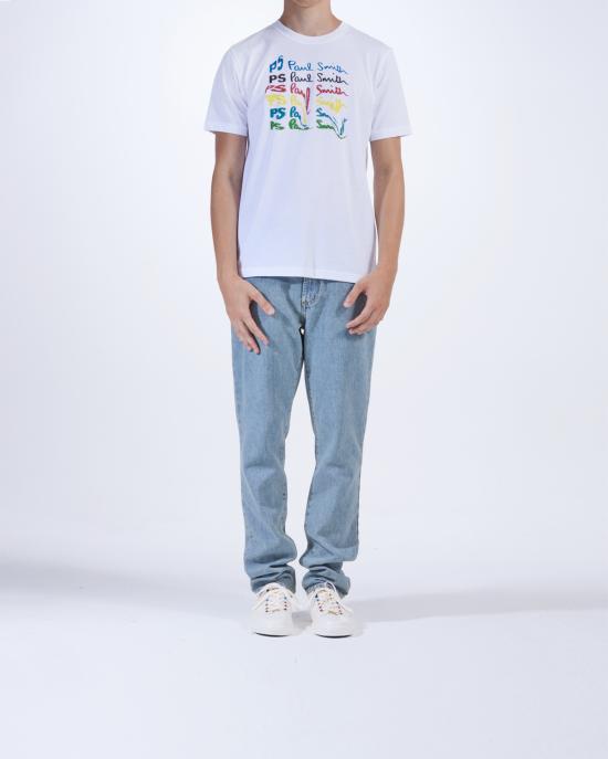 PS 바이 폴스미스 반팔 티셔츠 M2R 011R NP4697 BIANCO - PS BY PAUL SMITH