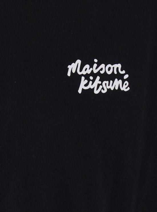 26SS 메종키츠네 핸드라이팅 오버사이즈 티셔츠 PM00110KJ0119O197 Black - MAISON KITSUNE