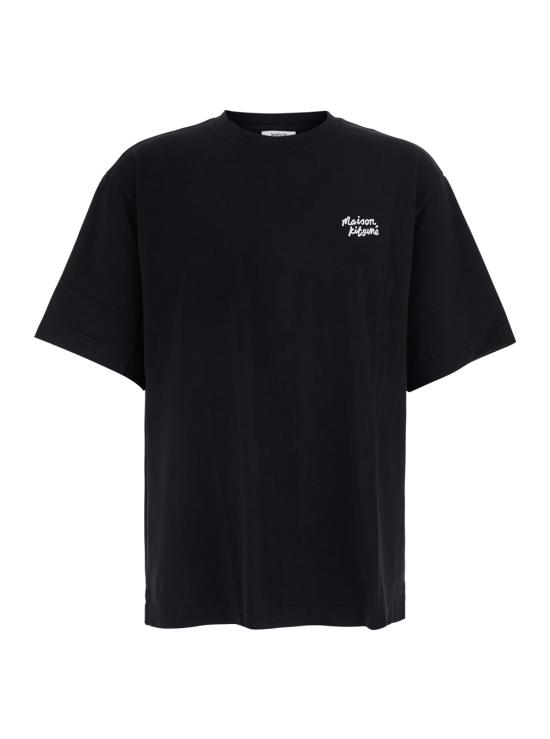 26SS 메종키츠네 핸드라이팅 오버사이즈 티셔츠 PM00110KJ0119O197 Black