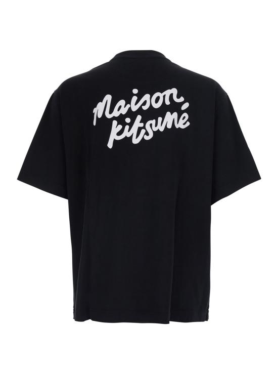 26SS 메종키츠네 핸드라이팅 오버사이즈 티셔츠 PM00110KJ0119O197 Black - MAISON KITSUNE