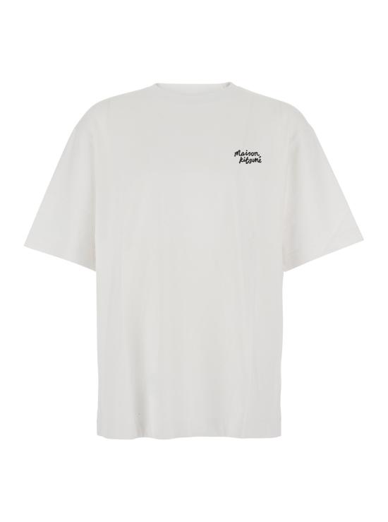 26SS 메종키츠네 핸드라이팅 오버사이즈 티셔츠 PM00110KJ0119M186 White