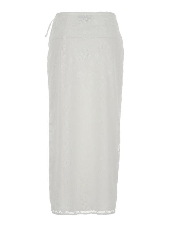 26SS 엠에스지엠 롱 스커트 4041MDD24A26712302 White - MSGM