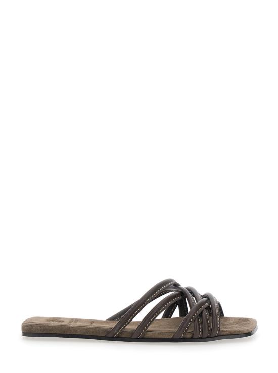 26SS 브루넬로 쿠치넬리 뮬/슬리퍼 MZGAC3239C8279 Brown