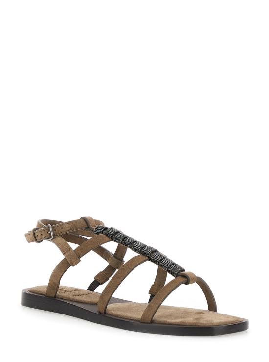 26SS 브루넬로 쿠치넬리 샌들 MZSFC3162C8921 Brown - BRUNELLO CUCINELLI