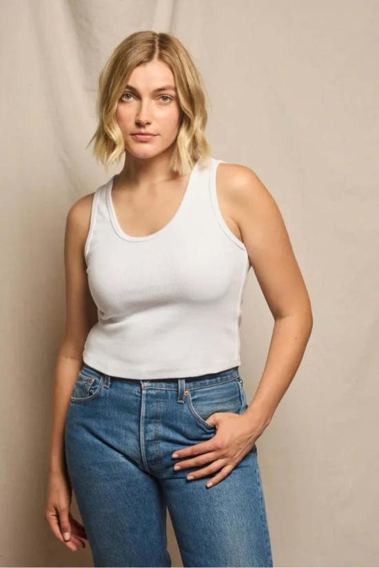  퍼펙트 화이트 티 민소매 티셔츠 블론디 탱크탑 - PERFECT WHITE TEE