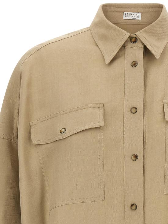 26SS 브루넬로 쿠치넬리 블라우스 MH126NE416C9195 Beige - BRUNELLO CUCINELLI