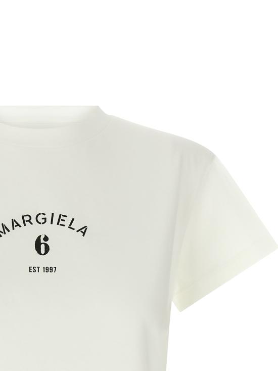 26SS MM6 메종마르지엘라 반팔 티셔츠 S62GD0216M20048101 White - MM6 MAISON MARGIELA