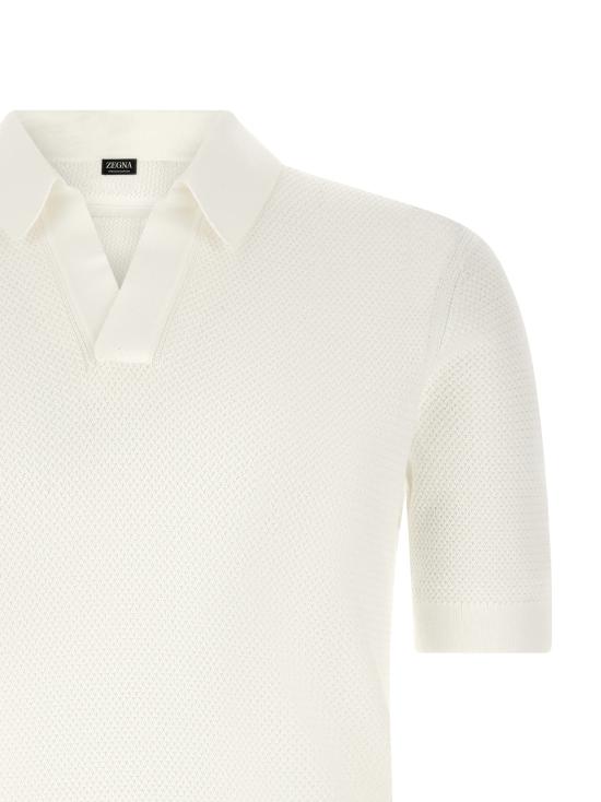 26SS 에르메네질도제냐 폴로 티셔츠 UHC26A3C31N01 White - ERMENEGILDO ZEGNA