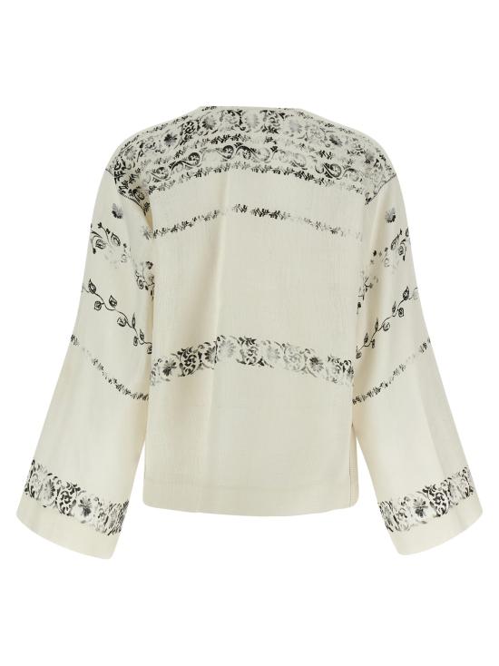 26SS 알베르타 페레티 블라우스 A021001521006 White Black - ALBERTA FERRETTI