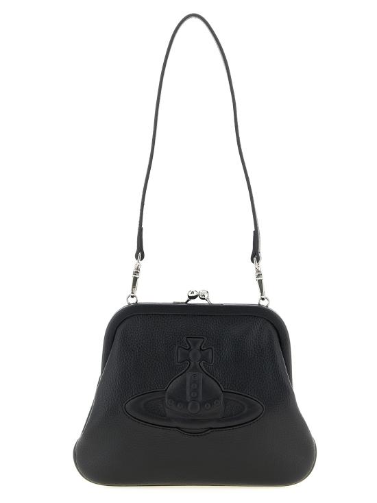 26SS 비비안웨스트우드 리비건 바이오그린 그레인 숄더백 4B010009WS000DN403 Black