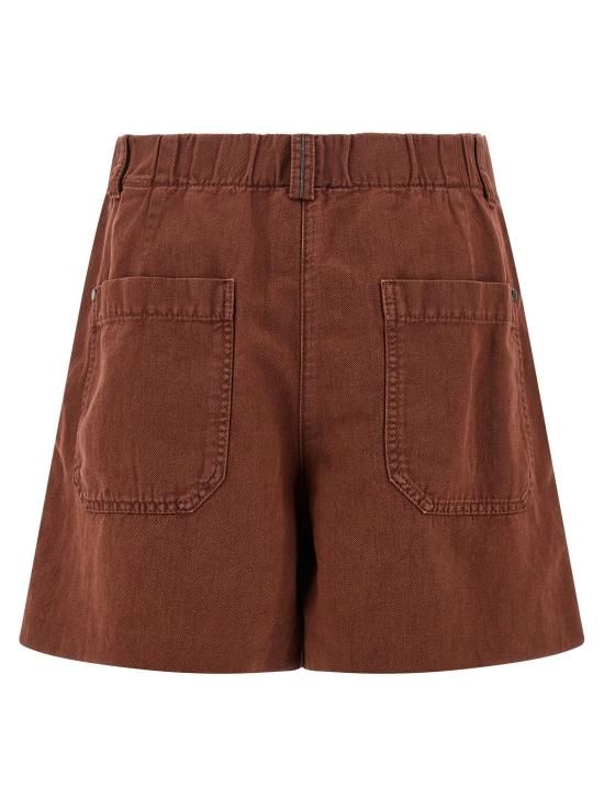 26SS 브루넬로 쿠치넬리 숏팬츠 ML996P5761C9093 Red - BRUNELLO CUCINELLI