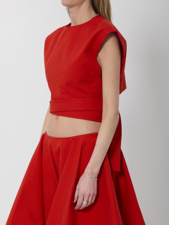 26SS 알라이아 반팔 티셔츠 AA9H1479W112C RED - ALAIA