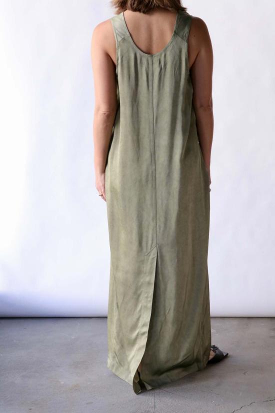  크리스티앙 뵈이넝스 롱 원피스 Christian Wijnants Dalta V 넥 드레스 다크 세이지 - CHRISTIAN WIJNANTS