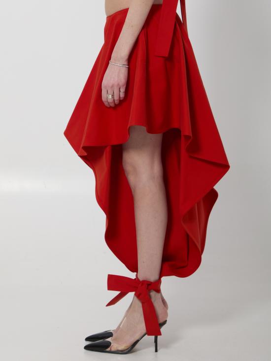 26SS 알라이아 스트레이트 팬츠 AA9P1364W112C RED - ALAIA