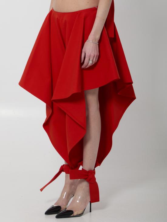 26SS 알라이아 스트레이트 팬츠 AA9P1364W112C RED - ALAIA
