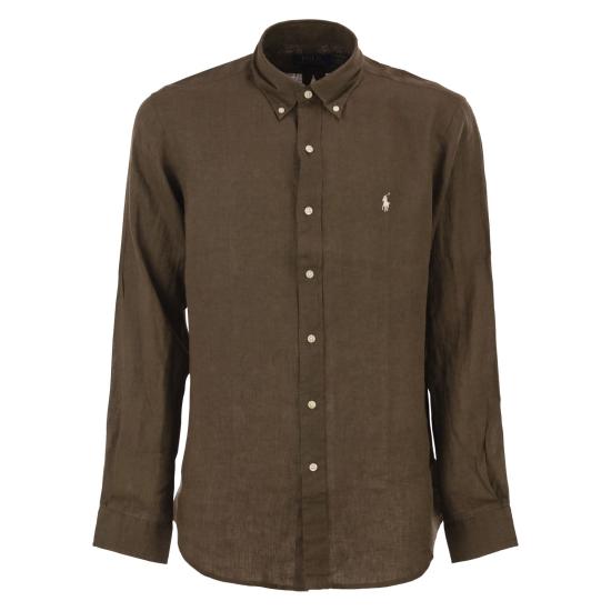 26SS 폴로 랄프로렌 셔츠 710966294 DARK BROWN