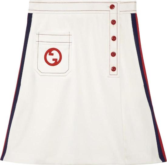  구찌 숏 스커트 744800ZANTI9799 WHITE
