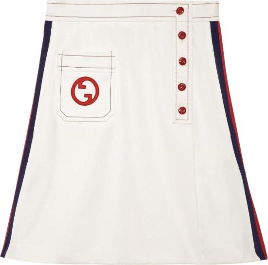  구찌 숏 스커트 744800ZANTI9799 WHITE