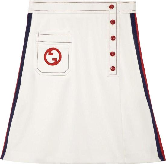  구찌 숏 스커트 744800ZANTI9799 WHITE