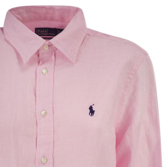 26SS 폴로 랄프로렌 포니 자수 리넨 셔츠 (211970730009) 211970730 PINK - POLO RALPH LAUREN
