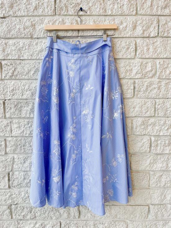  헌터 벨 미디 스커트 시슬 스커트 설리번 스트라이프 - HUNTER BELL