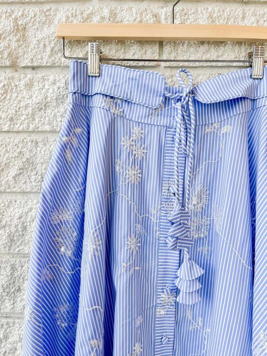  헌터 벨 미디 스커트 시슬 스커트 설리번 스트라이프 - HUNTER BELL