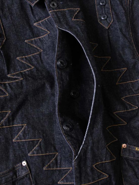  캐피탈 데님 자켓 Kapital 12oz 데님 산토 도밍고 썬더버드 재킷 - KAPITAL