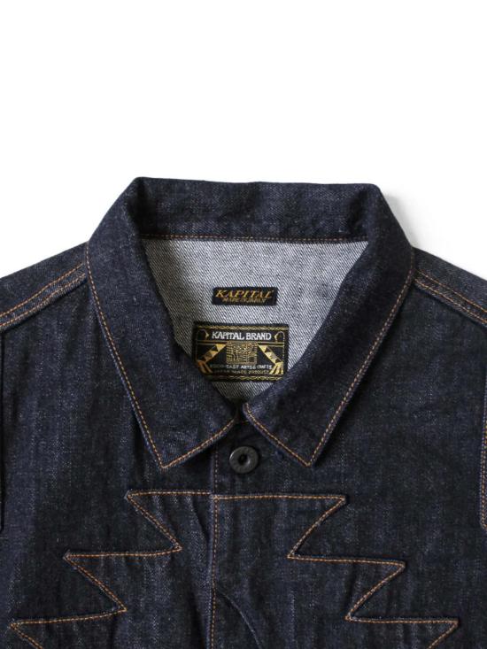  캐피탈 데님 자켓 Kapital 12oz 데님 산토 도밍고 썬더버드 재킷 - KAPITAL