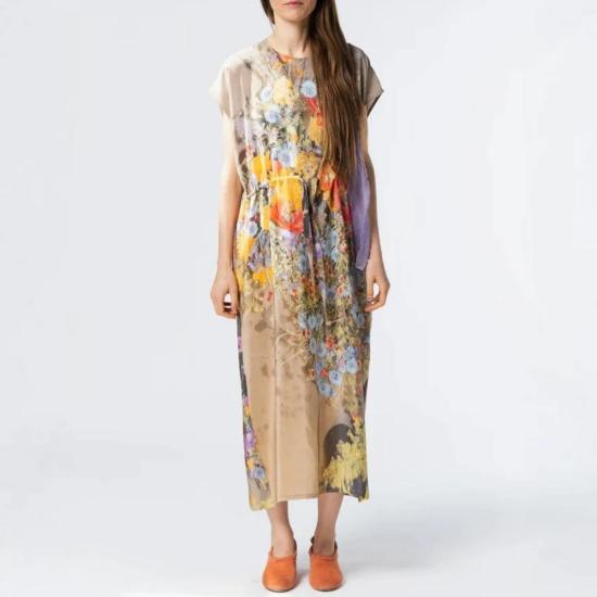  안티안 롱 원피스 앤티안 심플 드레스 프린트 F