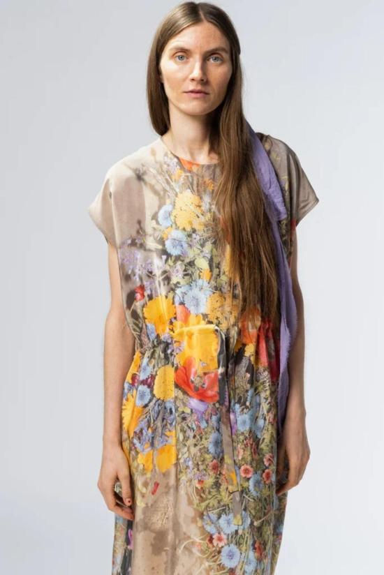  안티안 롱 원피스 앤티안 심플 드레스 프린트 F - ANNTIAN