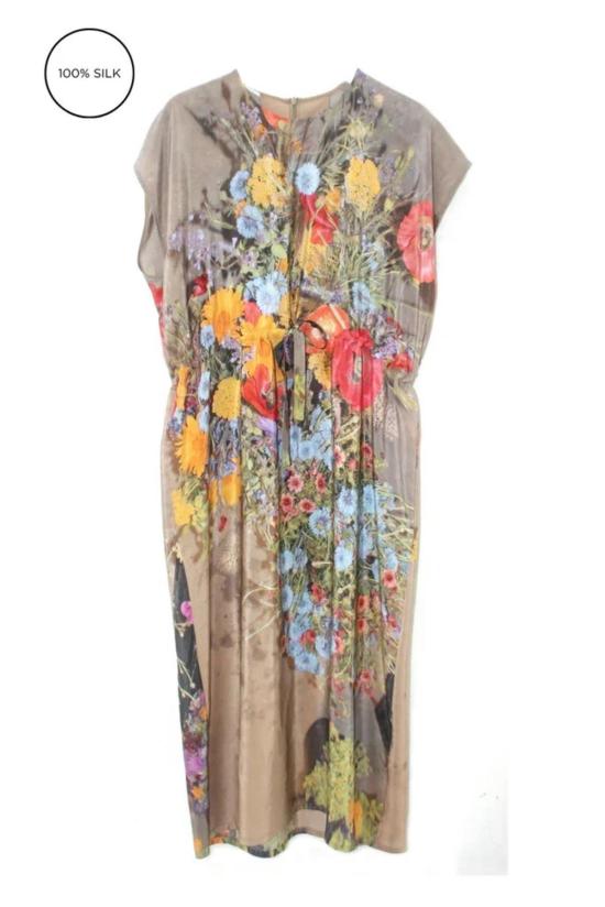  안티안 롱 원피스 앤티안 심플 드레스 프린트 F - ANNTIAN