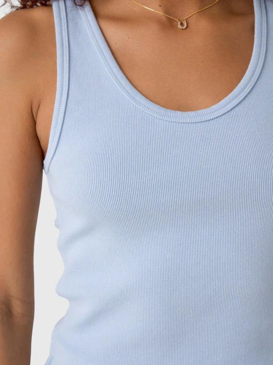  퍼펙트 화이트 티 민소매 티셔츠 퍼펙트화이트티 블론디 스트럭처드 립 브라 착용 가능 탱크탑 - PERFECT WHITE TEE