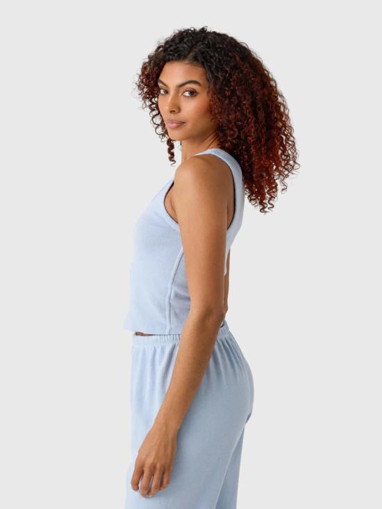  퍼펙트 화이트 티 민소매 티셔츠 퍼펙트화이트티 블론디 스트럭처드 립 브라 착용 가능 탱크탑 - PERFECT WHITE TEE