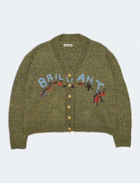  스토리엠에프지 가디건 스토리 매뉴팩처링 '브릴 아이 앤트' 벌브 니트 - STORY MFG