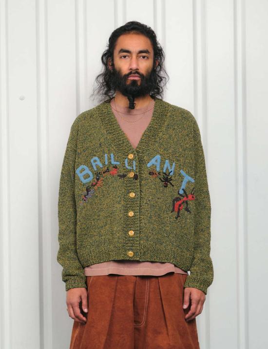  스토리엠에프지 가디건 스토리 매뉴팩처링 '브릴 아이 앤트' 벌브 니트