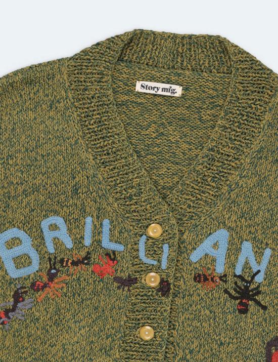 스토리엠에프지 가디건 스토리 매뉴팩처링 '브릴 아이 앤트' 벌브 니트 - STORY MFG