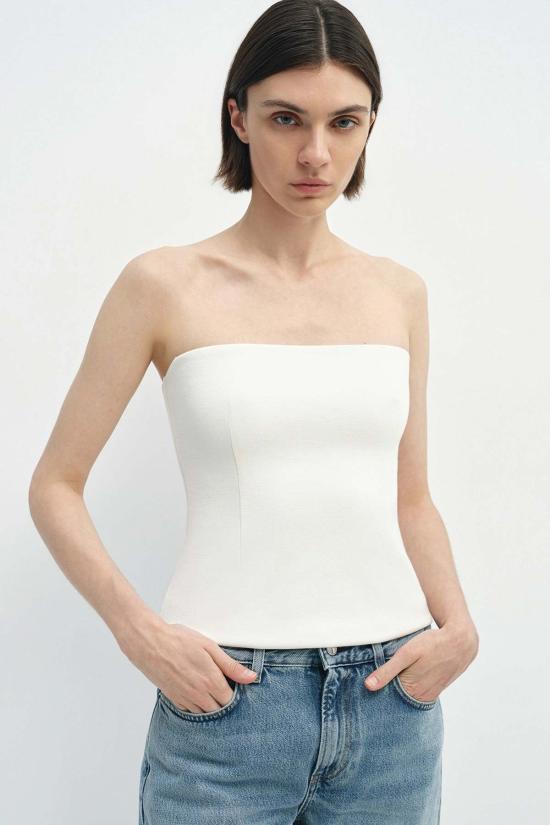  소피 루 민소매 티셔츠 데미 탑 에그렛