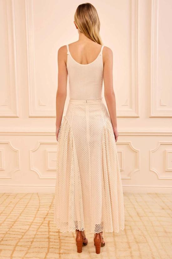  울라 존슨 롱 원피스 폰 아일렛 코튼 스커트 - ULLA JOHNSON