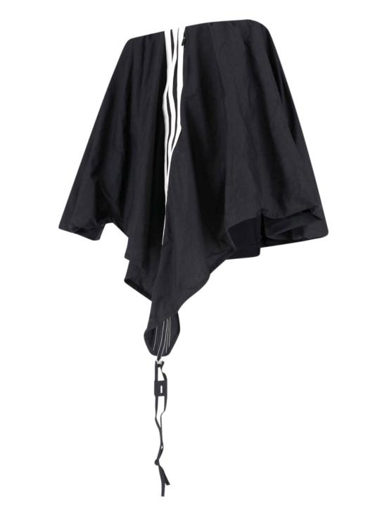  와이쓰리 숏 스커트 Y3 벌룬 비대칭 미니스커트 블랙 - Y-3