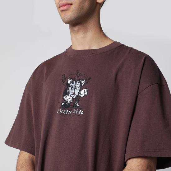 26SS 브레인데드 반팔 티셔츠 P26T00005057CO Brown - BRAIN DEAD
