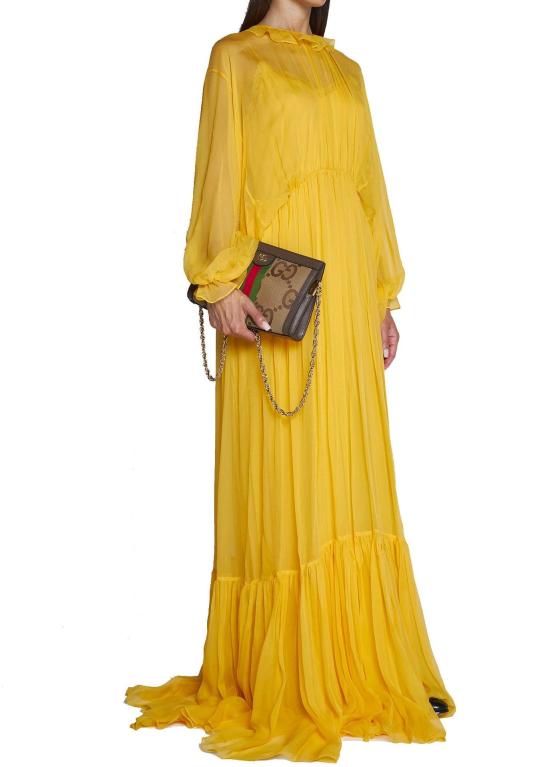  구찌 롱 원피스 695157ZHS577803 YELLOW - GUCCI
