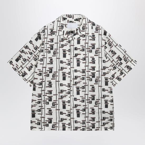 26SS 프라다 반팔 셔츠 UCS414UMO19GW Burgundy