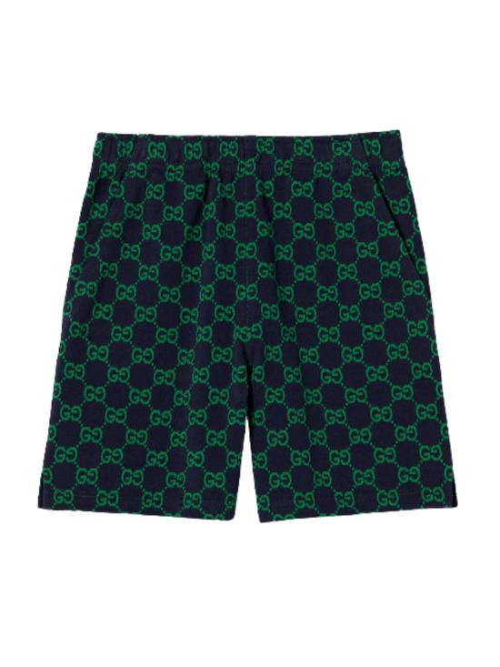26SS [키즈] 구찌 쇼츠/버뮤다 849680 XJHA9 4085 NAVY GREEN