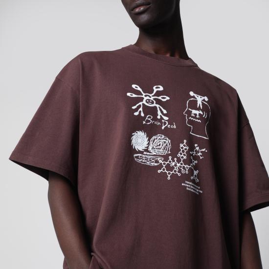 26SS 브레인데드 반팔 티셔츠 P26T00005066CO Brown - BRAIN DEAD