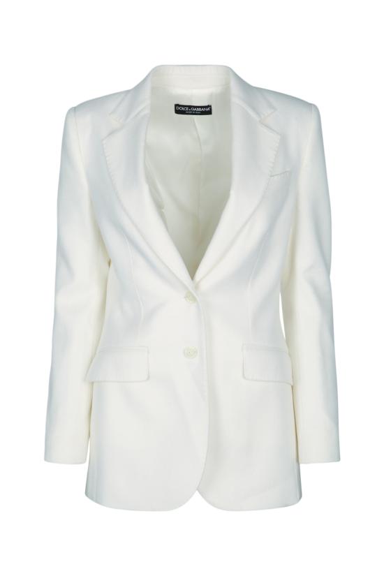 26SS 돌체앤가바나 싱글 브레스티드 캐시미어 자켓 F29KNTFU29R W0001 BIANCONATURALE