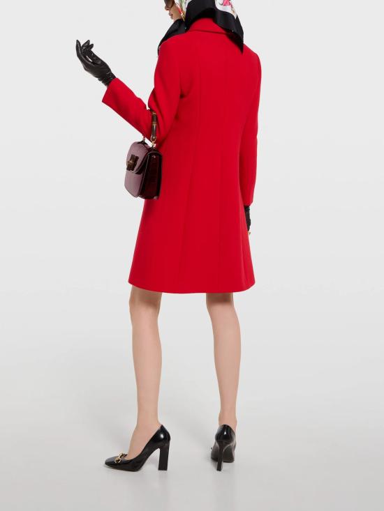 26SS 구찌 더블 G 버튼 울 나떼 코트 860471 ZHW106544 Red - GUCCI