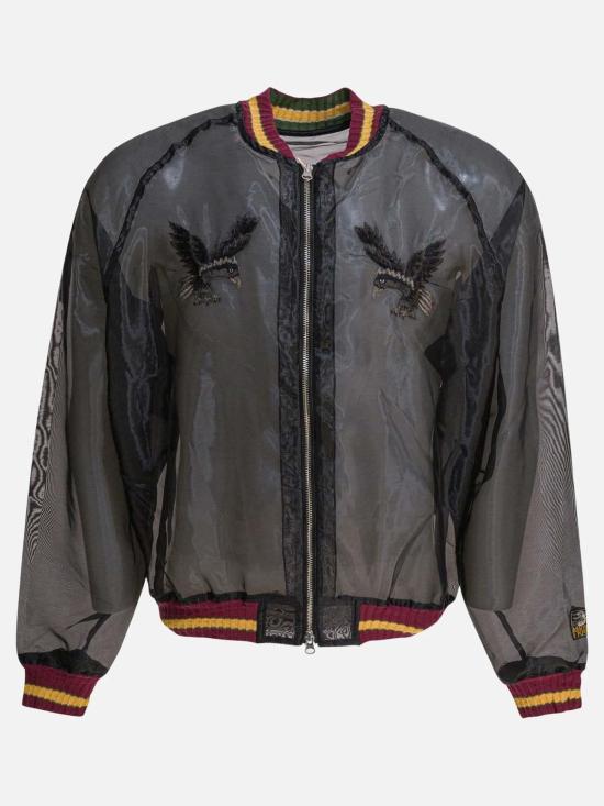  캐피탈 봄버 자켓 쉬어 펄 모기 방지 기념품 재킷 (레이븐 & 스컬)